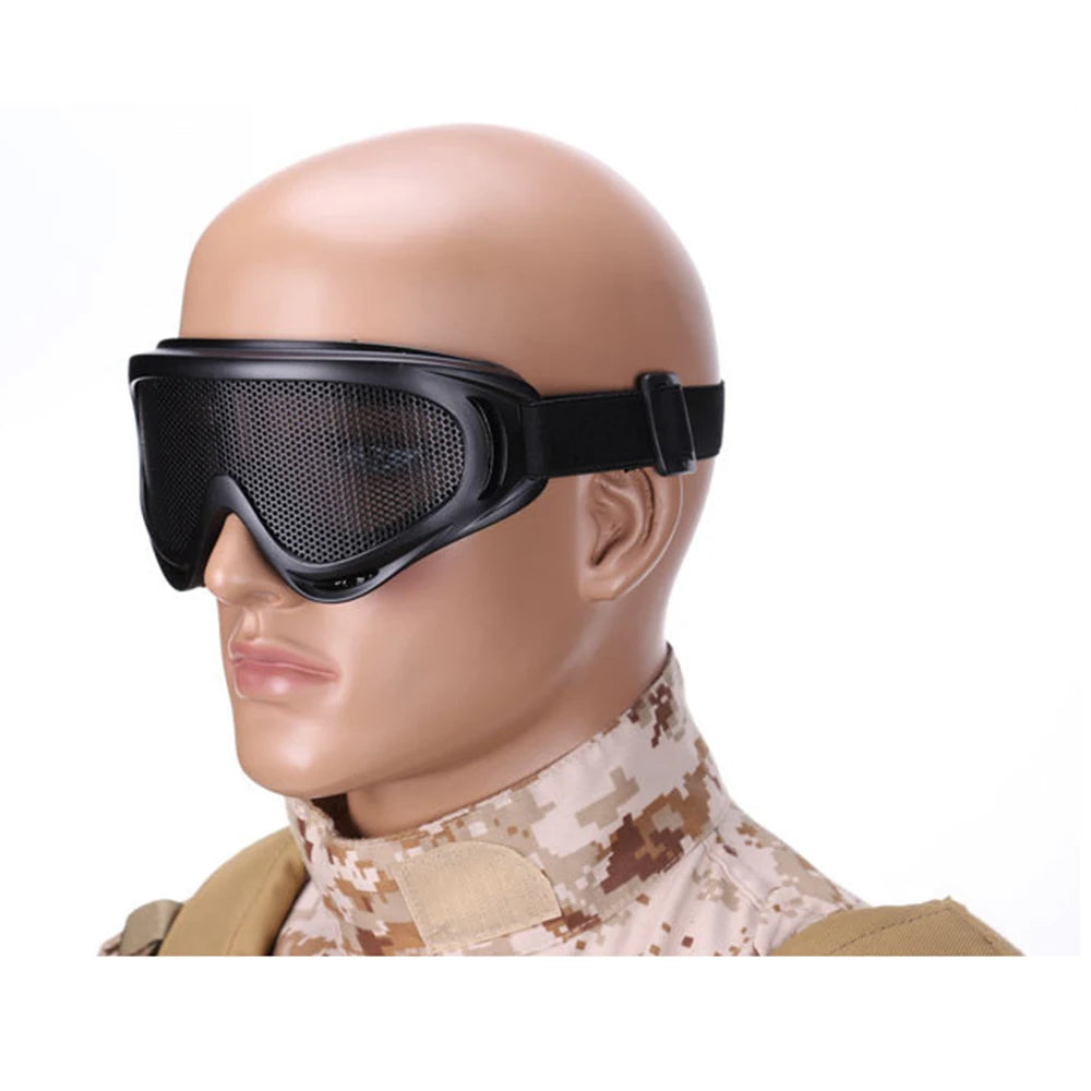 Outdoors Hunting Airsoft Goggles Tactical Paintball Shock Resistance Eyes Protecting Outdoor Sports Metal Mesh Glasses Goggle