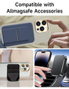 Original Leather for Magsafe Case for iPhone 14 Pro 14Pro Magnetic Cover with Tempered Glass Screen Protector