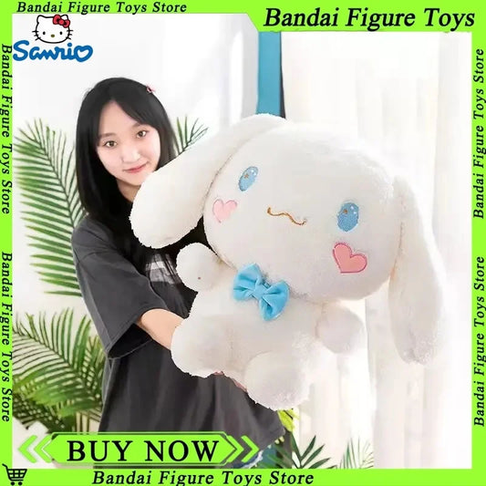 25-55CM Sanrio Kawaii Cinnamoroll Plush Toys Pillow Stuffed Animal Dog Cute Soft Doll Birthday Cartoon Anime Kids Christmas Toys