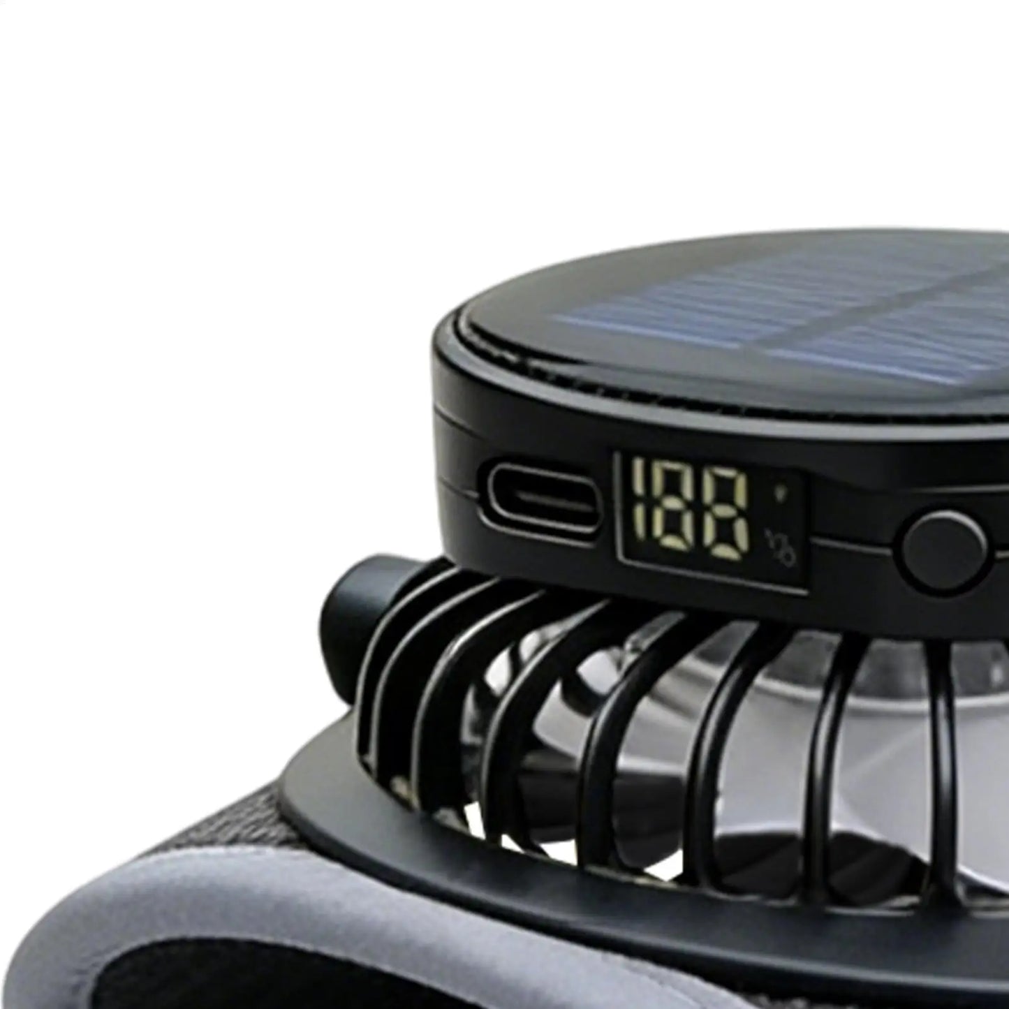 Wide Brim Solar Fan Hat With USB Charging