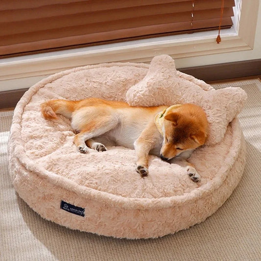 Fluffy Coral Fleece Pet Bed Sofa