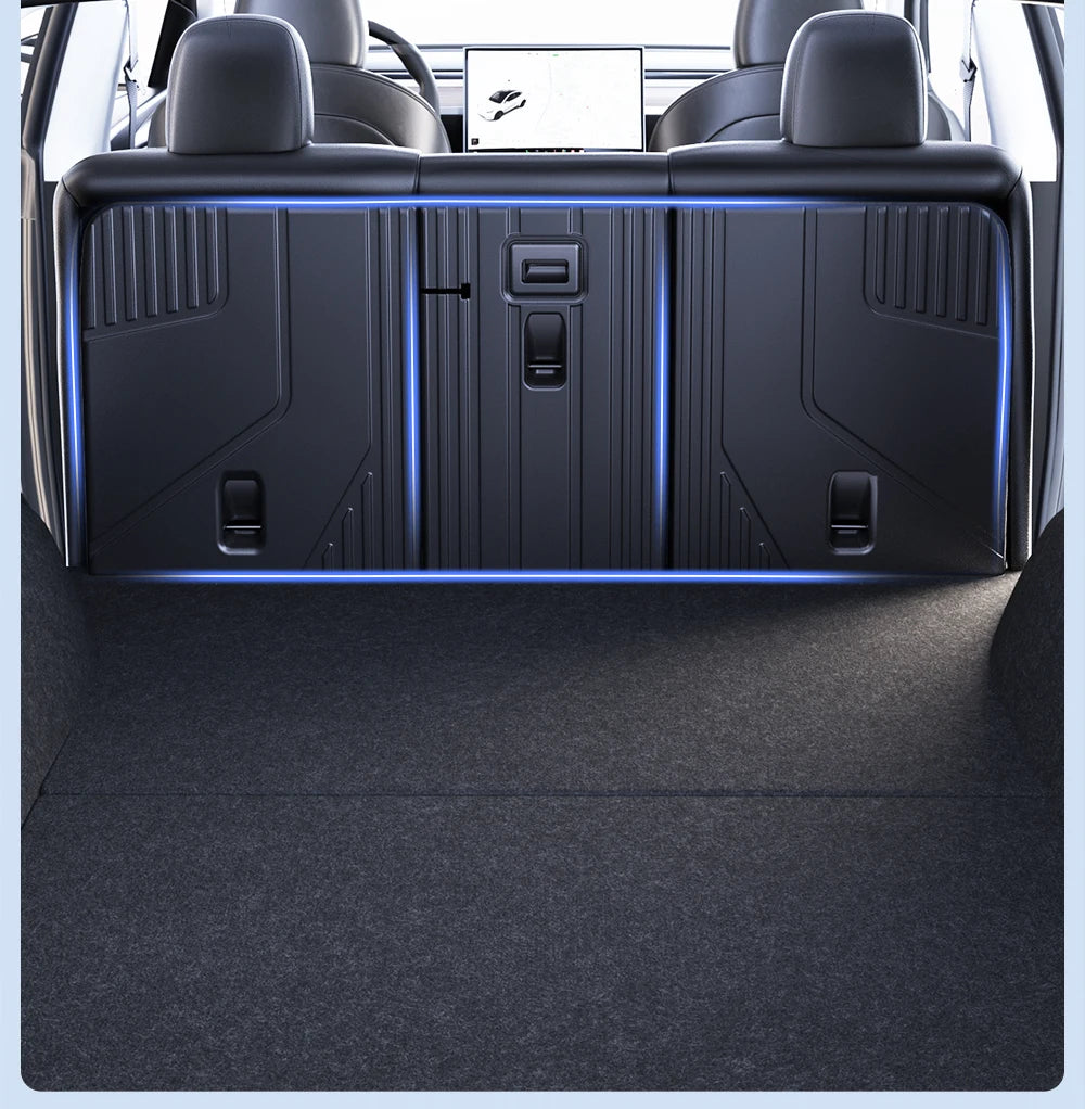 Rear Seat Backrest Protection Mat for Tesla Model Y Juniper 2021 2025 TPE Cargo Seat Cover