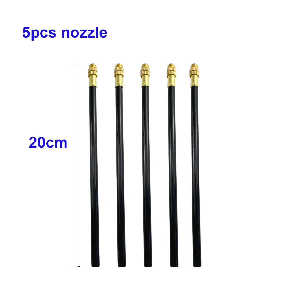 Free Bending Yellow Copper Mist Nozzle 8mm Straight Push Lock Joint Garden Watering Humidification Sprayer