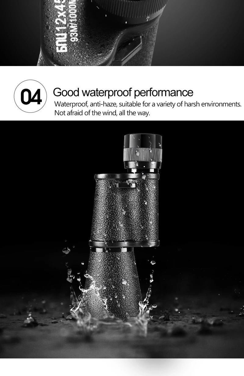 Metal 8X30 10X40 12X45 Military Monocular HD High Quality Portable Mini Telescope Captain Caribbean Pirates Spyglass Binoculars