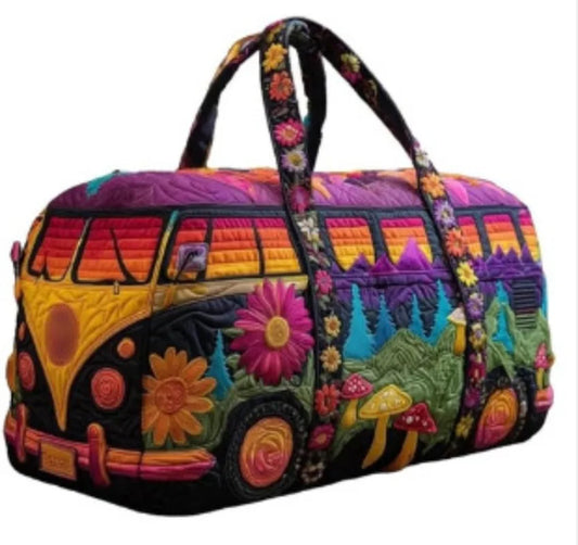 Adjustable Strap 3D Quilted Duffle Bag Large Capacity Sports Travel Tote