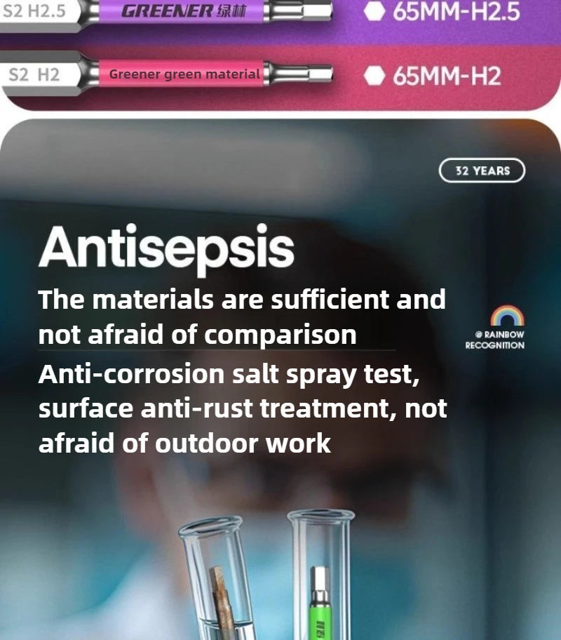 Hexagon socket Bit set Impact Drill Bits, Hex Head Tungsten Steel Screwdriver Bits Suit 1/4 Inch Hexagonal Shank
