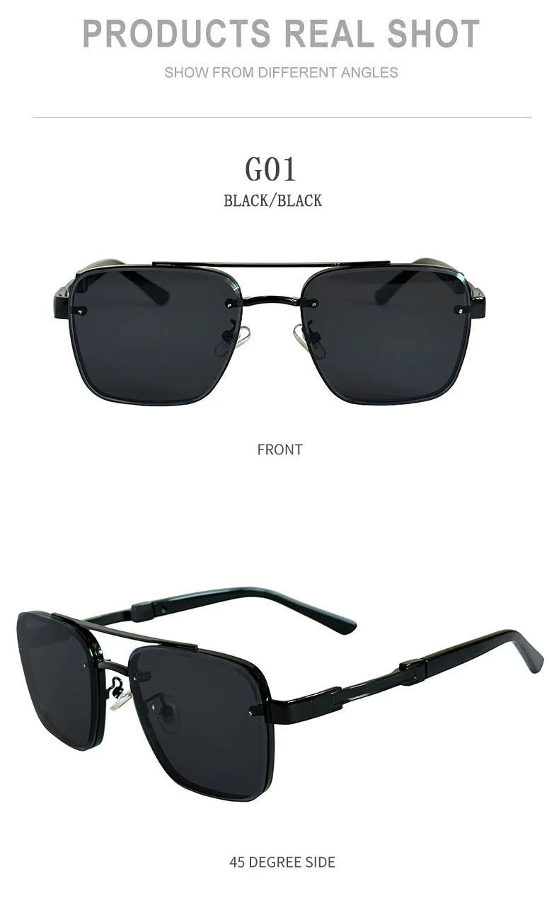 Square Frame Sunglasses With UV400 Protection