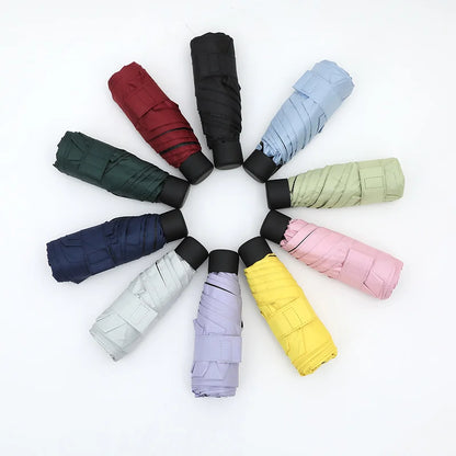 Ultralight Mini Pocket Small Windproof Folding Umbrella Travel Compact Rain Umbrella Sunscreen Umbrella