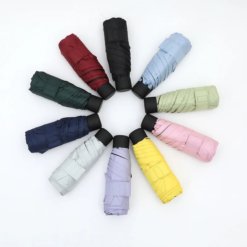Ultralight Mini Folding Umbrella Compact Windproof Travel Sun Rain Protection