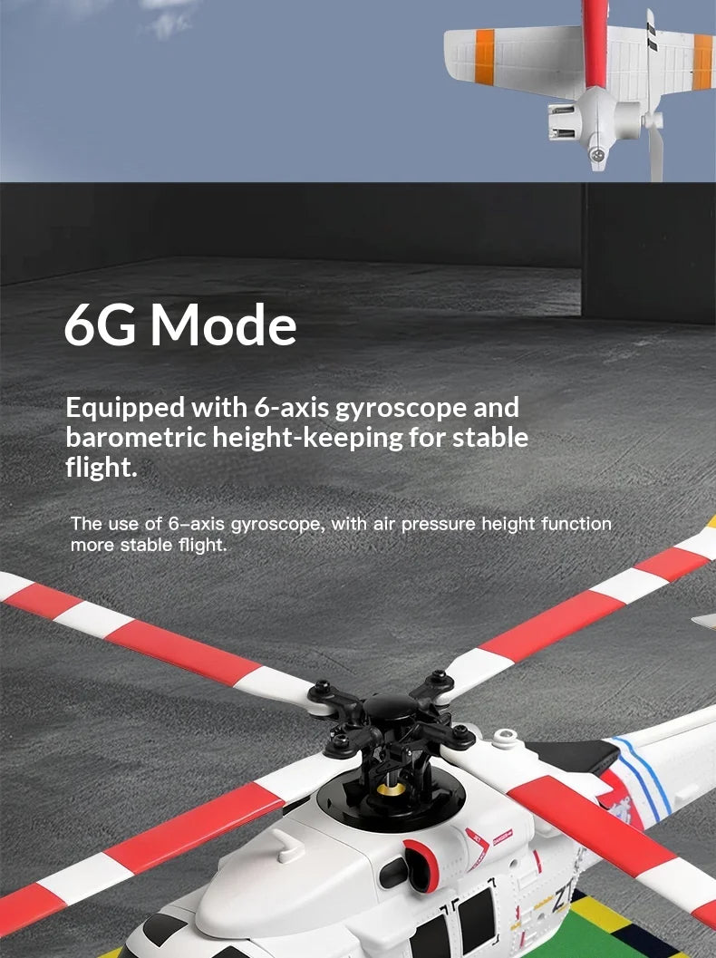 Remote Control Military Helicopter With Brushless Motor And Optical Flow Positioning