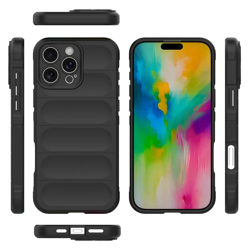 For iPhone 16 Pro Max Case Silicone TPU Shockproof Rubber Phone Protector For APPLE iPhone 16 Pro Max Cover Anti-drop Case Cover
