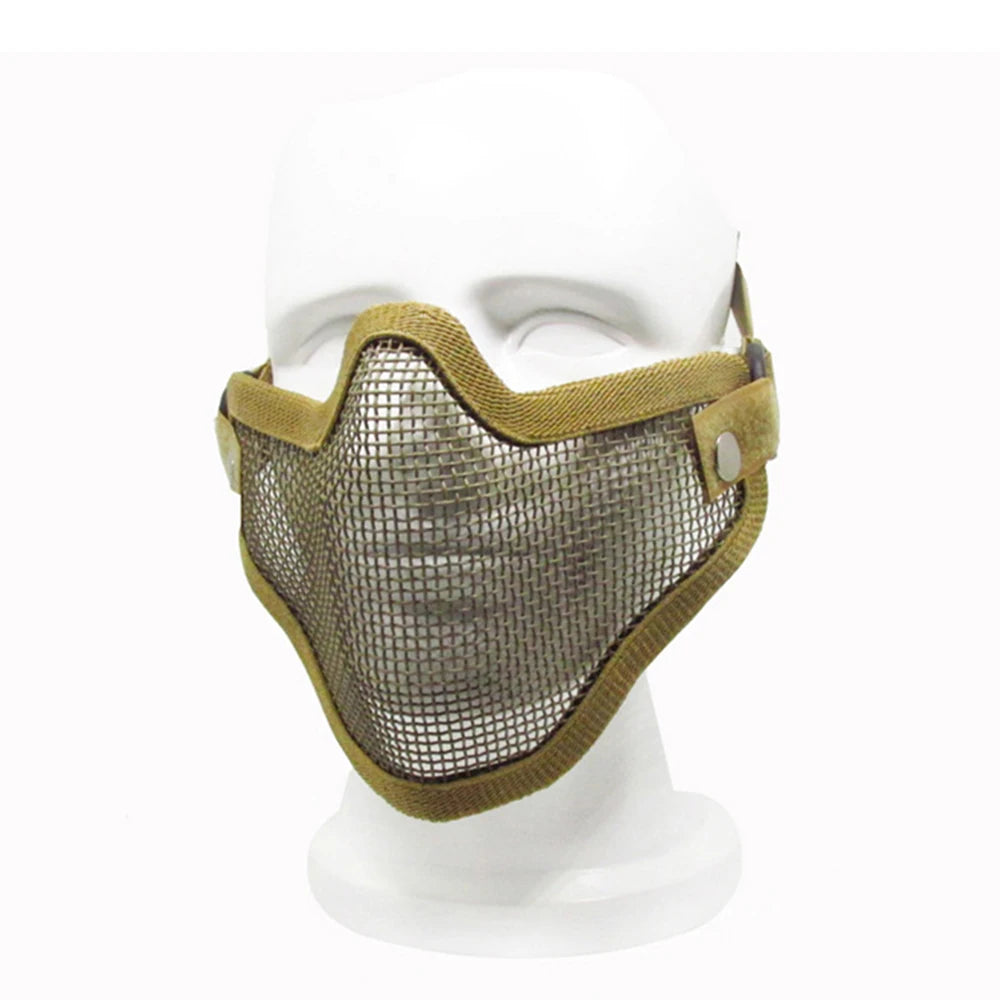 Tactical Airsoft Mask Outdoor Hunting Metal Wire Mesh Protective Mask BB  Shooting Paintball Accessories