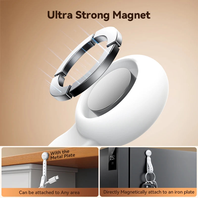 6/12PCS Magnetic Cable Management Ties Wire Organizer 11cm Cable Holder Adjustable Hook & Loop Organizer Straps for Home