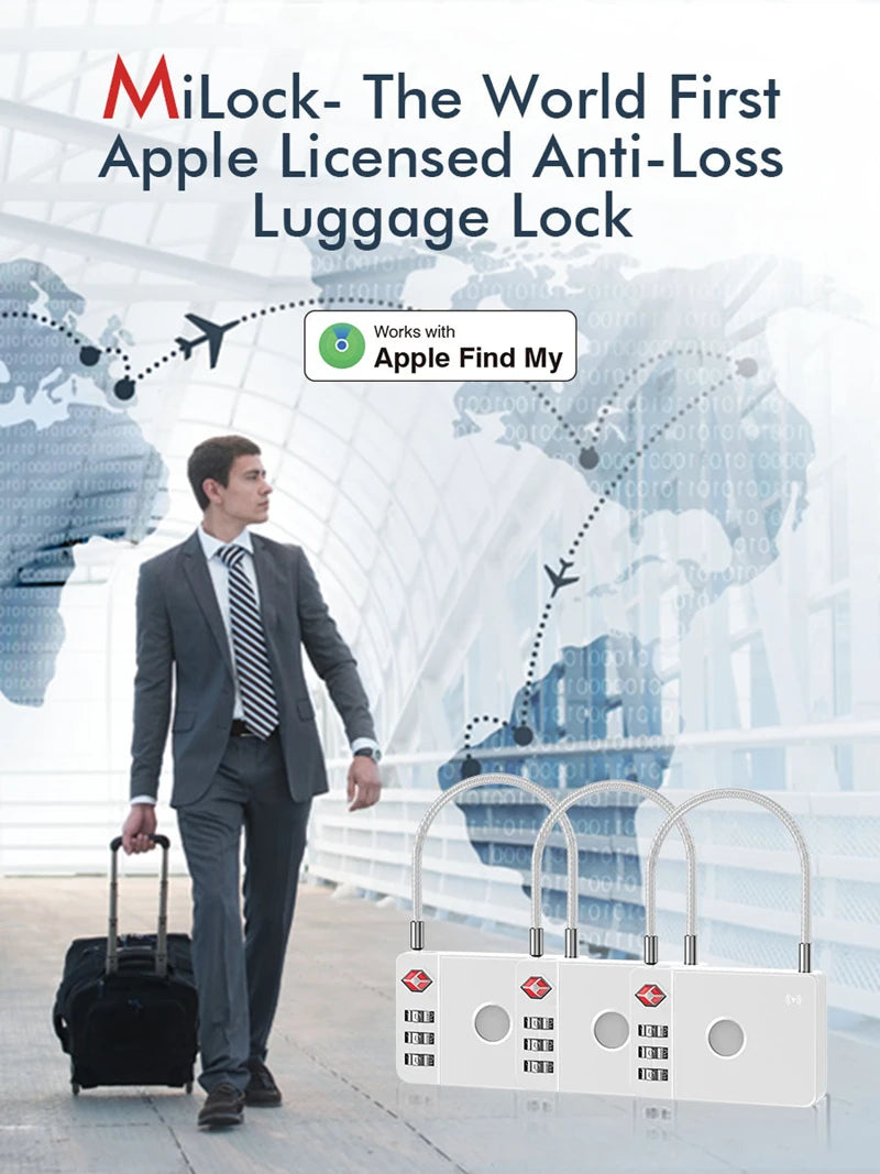 MiTag Smart Anti Lost Tracker For Apple Find My Bluetooth Global Position Systm Locator Ideal MFi Certified For Suitcases Wallet Travel Daily Use