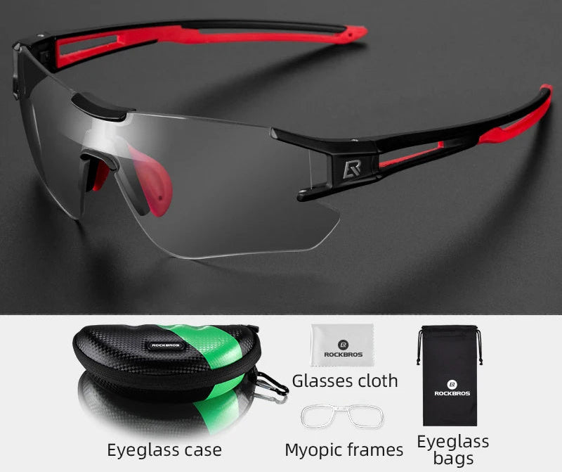 Bike Glasses Photochromic Lens UV400 Bicycle Glasses Outdoor Sports Eyeglasses MTB Road Eyewear Cycling sunglasses