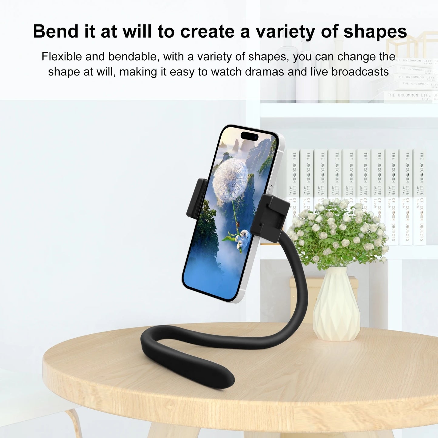 Silicone Flexible Clip Mount Holder with Phone Clamp for Phones / GoPro