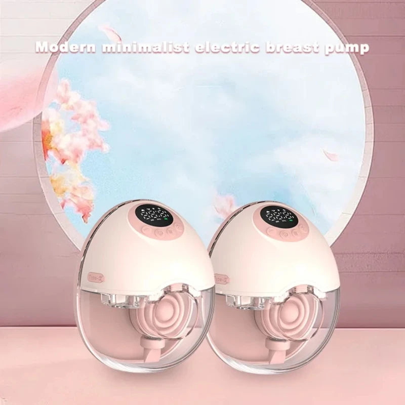 Wearable Electric Breast Pump Integrated Hands-free High Suction Invisible Milking Machine Milk Collector Touch Breast Pump