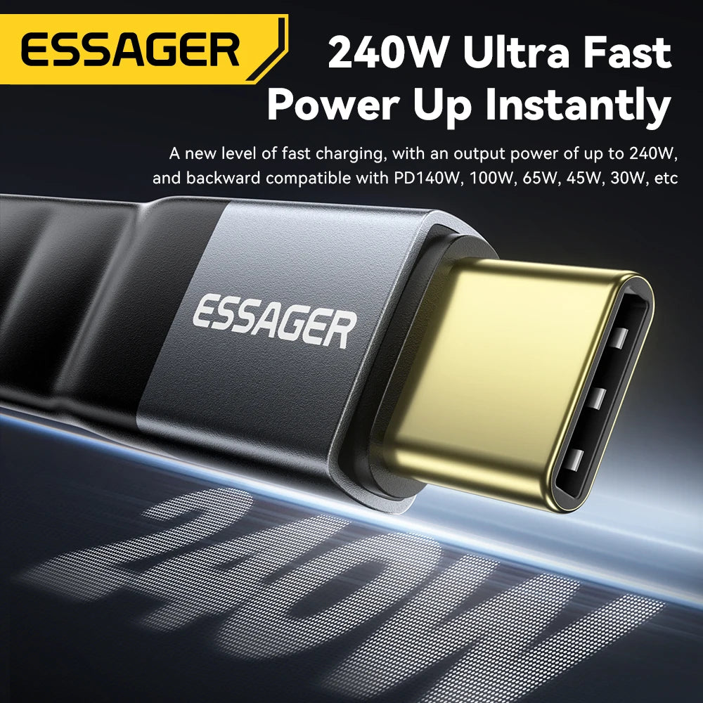 USB 4.0 Type-C Cable 40Gbps | 8K@60Hz | 240W PD Fast Charging (12.5cm)