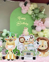 70cm Big Jungle Animal Party Stand Ornament Safari Happy Birthday Party Decoration Kids Jungle Woodland Party Decor Baby Shower