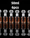 50ml 100ml 6pcs 12pcs Whisky Glass Liquor Bottle French Carved For Alcohol Wedding Gifts Wine Mini Container Storage Favour Set