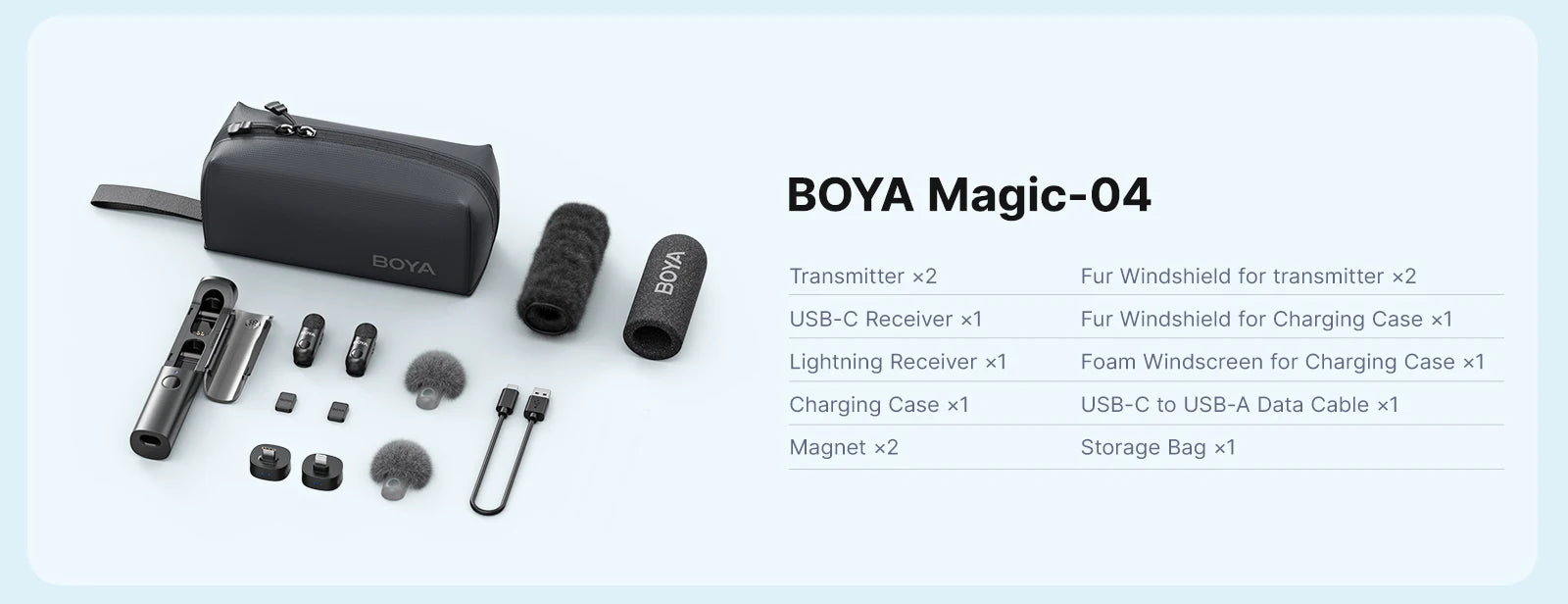 Magic Professional Wireless Lapel Microphone Shotgun/Desktop/Handheld Mic for iPhone Android Camera PC Video Recording