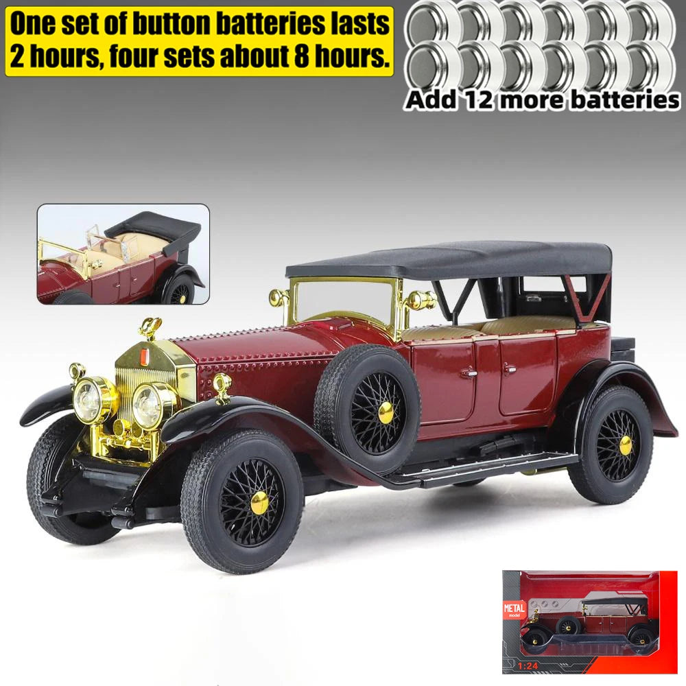 1:24 Rolls Royce Phantom I 1925 Luxury Classic Retro Sedan Alloy Diecast Model Car Home Trendy Toys Ornaments Birthday Present