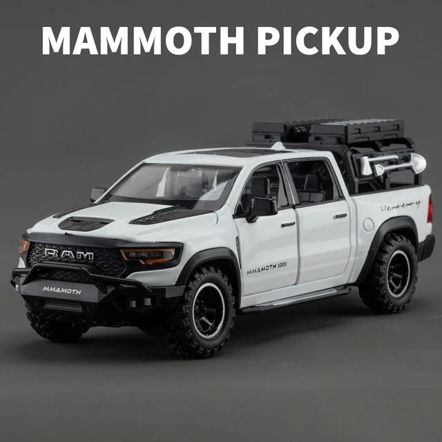 1:32 Dodge RAM 1000 TRX Mammoth Metal Diecast Alloy Car Model Car Central Control Decoration Ornaments Gift With Boyfriend Goods