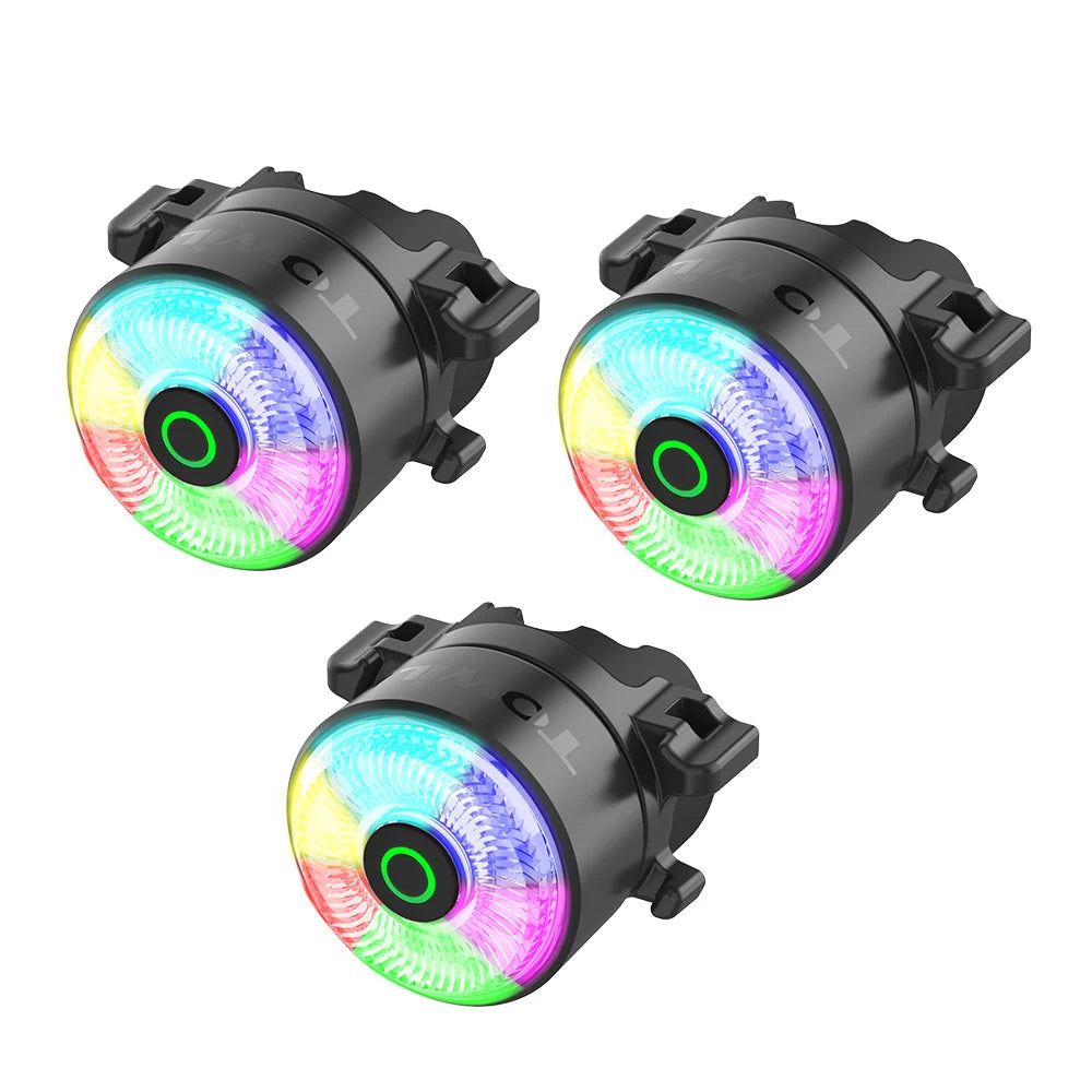 Team Sync Tail Light 50m Auto Brake Sensing Bicycle Rear Light LED Rechargeable IPX6 Waterproof Cycling Taillight