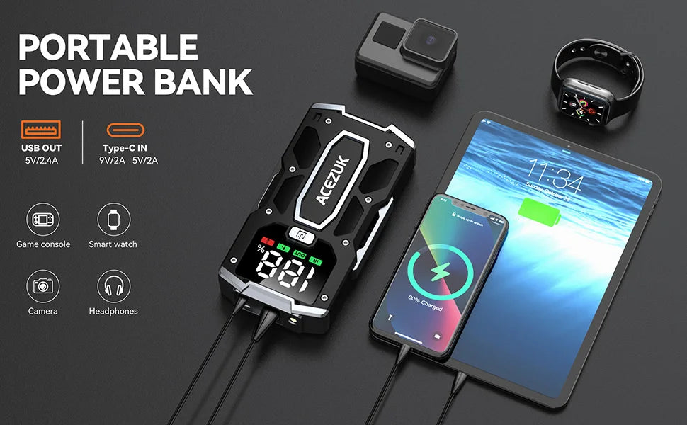 12800mAh 3000A Car Jump Starter Power Bank 12V Portable Car Battery Booster Charger Starting Device Petrol Diesel Car Starter