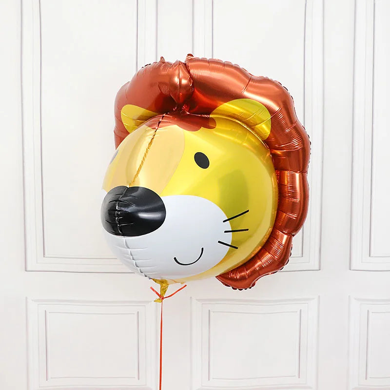 1PC 4D Giant Tiger Elephant Lion Panda Foil Balloons Animal Childrens Birthday Party Decorations Balloon Boy Kids Toys