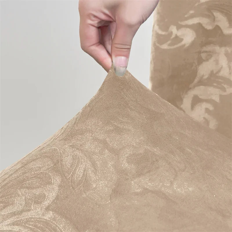 1PC Stretch Dining Chair Cover Jacquard Solid Color Chairs Slipcovers Elastic Soft Seat Covers for Banquet Wedding Hotel Decor