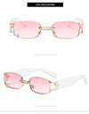 Sunglasses Fashion Rectangle Mens Womens Steampunk Sunglasses UV400 Outdoor Riding Fishing Party Glasses