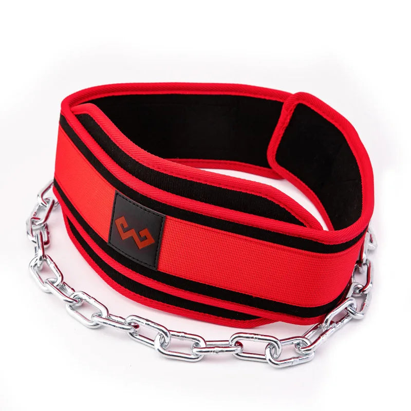 Dip Belt for Weightlifting With Chain Pull Ups Belt Gym Lifting Belt Powerlifting Squat Bodybuilding Heavy Duty Steel Crossfit
