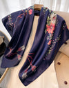 Square Women Scarves Silk Office Ladies Hair Neck Bandanna Headband Foulard Headcloth Muslim Headscarf Female muffler