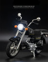 1/10 Scale Honda JiaLing JH-70 Alloy Classic Motorcycle Toys Diecast Simulation Metal Motorcycle Sound and Light Model