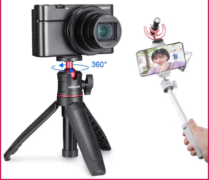 DSLR SLR Phone Vlog tripod KIT Cold Shoe Phone Mount Holder for Microphone LED Light Mini Tripod for iPhone 13 Sony