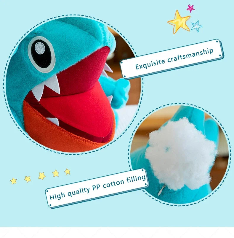 30/55cm Gible Pokemon Plush Toys Large Anime Doll Pillow Cartoon Griknot Gabite Pokémon Plushie Stuffed Gift for Kids Christmas