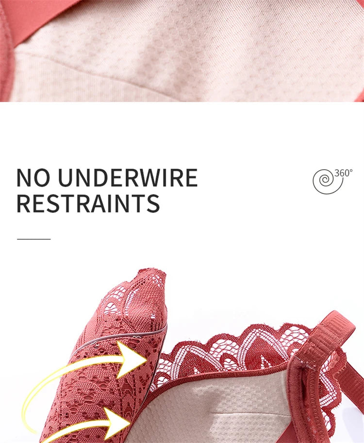 Women’s Push-Up Wire-Free Bra – Comfortable Adjustable Straps Bralette