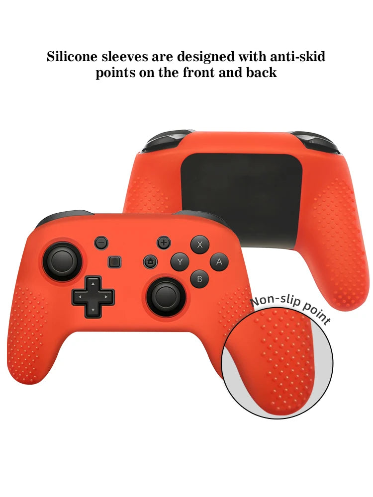 Anti-Slip Soft Silicone Case for Nintendo Switch Pro Controller – Rubber Skin with Joystick Grip Caps