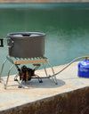Camping Folding Barbecue Rack Outdoor Picnic BBQ Small Table Charcoal Oven Stainless Steel Mesh Mini Stove Burning Table