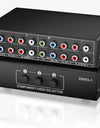 3 in 1 Out Component AV Video Switch Box, Composite 3 RCA AV Switcher AV Splitter Ypbpr for Monitors for PS2 PS3 PS4