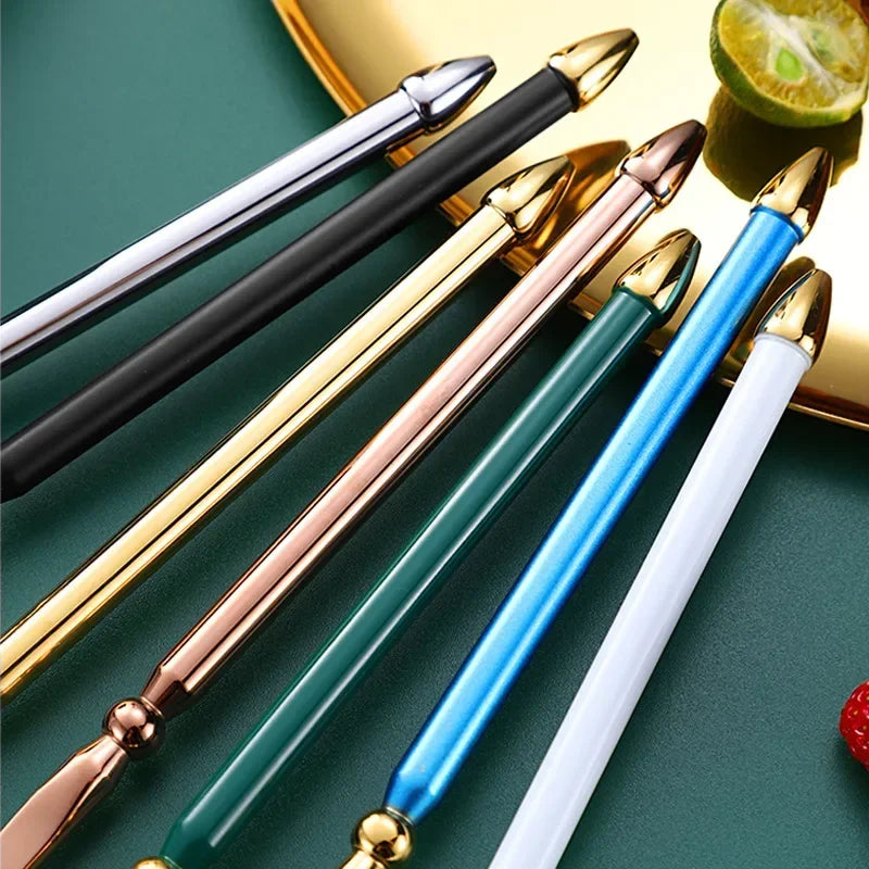 4pcs Upscale Cutlery Set 304 Stainless Steel Spoon and Fork Set Household Trident Kitchen Utensil Western Dinnerware Home Decor