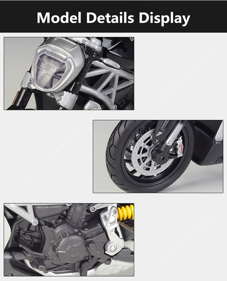 Diecast Ducati XDiavel S 2021 Cruiser Motorcycle Model 1 to 12 Scale