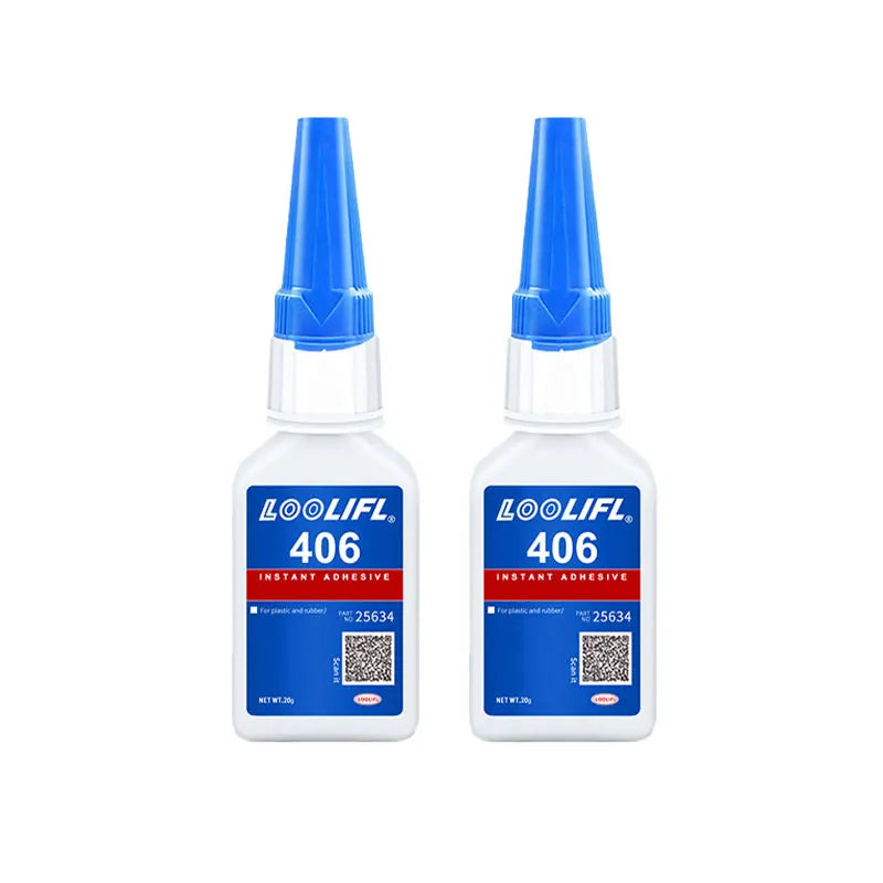 1-3pcs 406 Super Glue 20ML Instant Quick-drying Cyanoacrylate Adhesive Leather Rubber Wood Metal Strong Bond Liquid Glue Tool