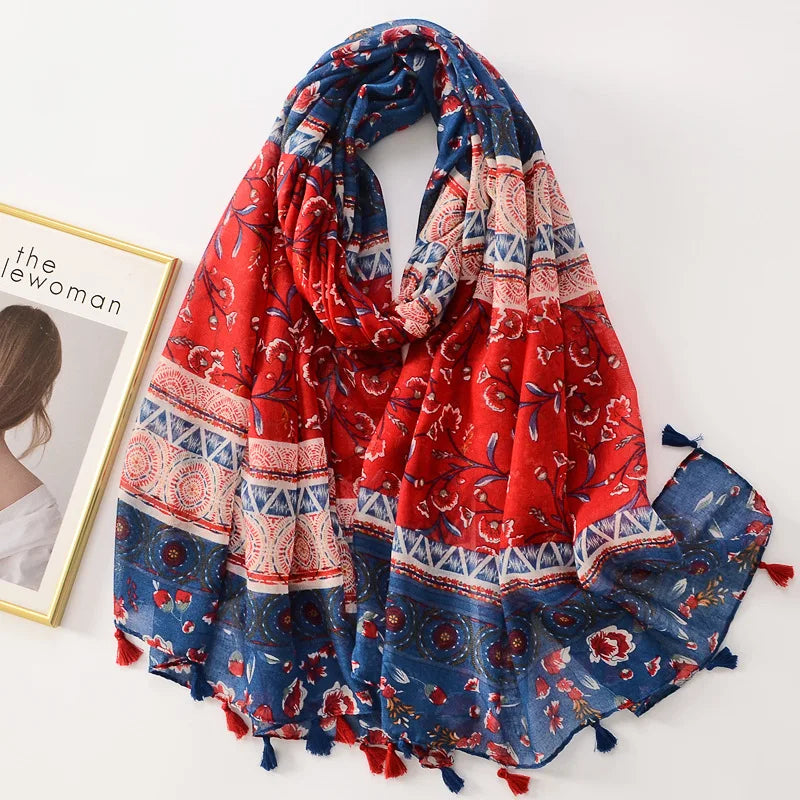 Bandannas Designer Scarf Luxury Scarves Woman Scarf Elegant Women's Shawls For Cotton Veils Bandana Brand
