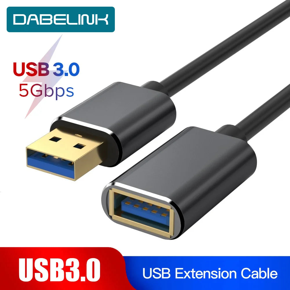 USB Extension Cable USB 3.0 Extender Cable for Keyboard TV PS4 Xbo One SSD USB3.0 to Extender Data Cord Mini USB Extension Cable