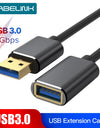 USB Extension Cable USB 3.0 Extender Cable for Keyboard TV PS4 Xbo One SSD USB3.0 to Extender Data Cord Mini USB Extension Cable