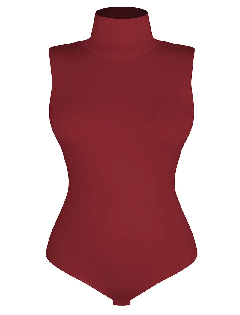 Women High Collar Sleeveless Bodysuit – Tummy Control & Butt Lifting Shapewear