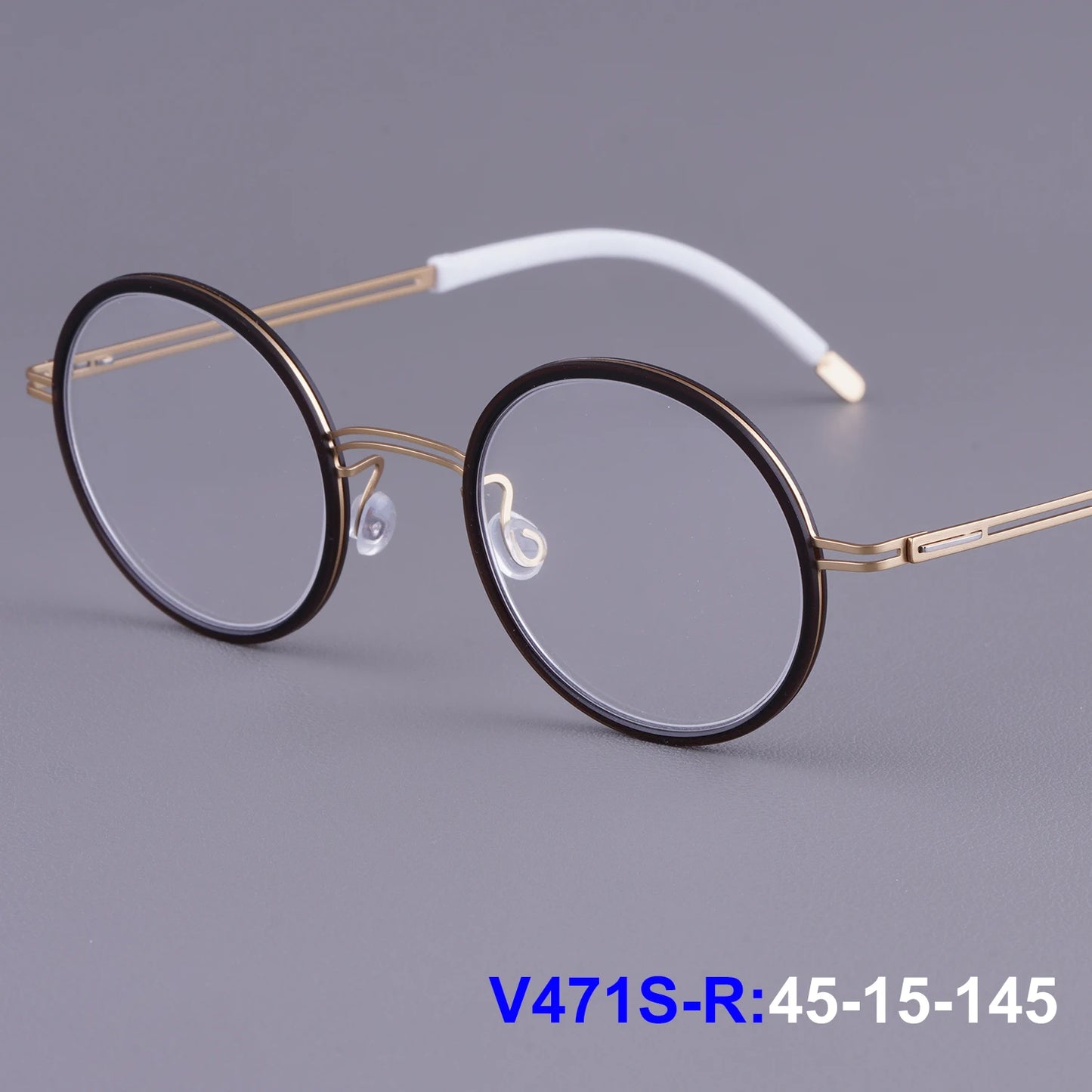Vintage Round Screwless Titanium Eyeglasses Frame