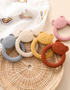 1Pcs Baby Silicone Teether Ring BPA Free Rattles Bracelet Food Grade Newborn Baby Accessories Cartoon Silicone Teething Toys
